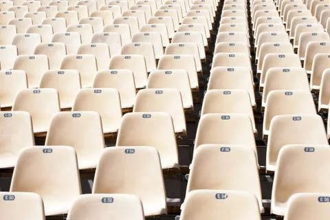 Empty seats under the open sky Stock Photos
