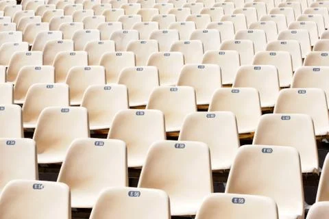 Empty seats under the open sky Stock Photos
