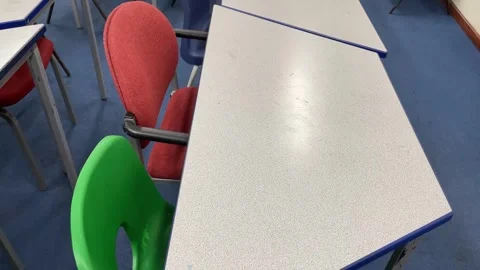 Empty secondary school language classroom Stock Footage 263074130