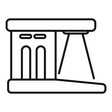 Empty security turnstile gate access control point icon Ilustración de archivo