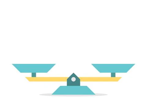 Empty seesaw scale isolated Stock Illustration