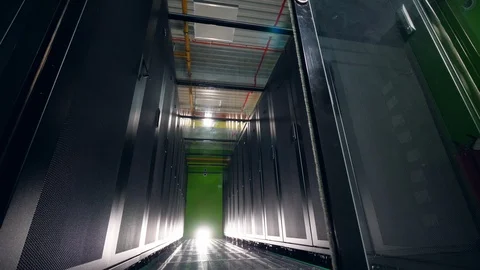 Empty server unit with black blocks Stock Footage 112171902