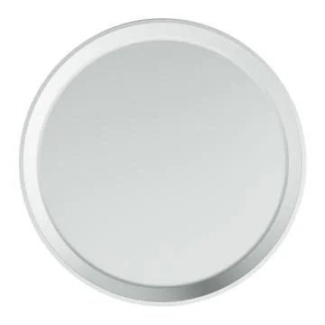 Empty Serving Tray, from stainless steel, top view. 3D rendering Stock Illustration