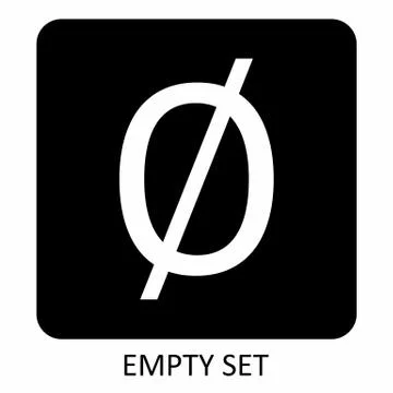 Empty set math icon Stock Illustration