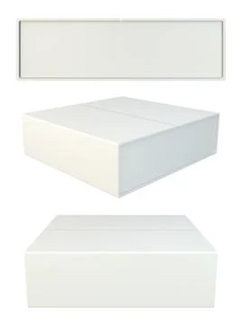 Empty set package isolated on white background Illustrazione stock