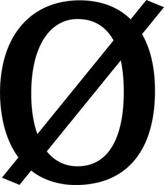 Empty set symbol icon isolated on white background Stock Illustration