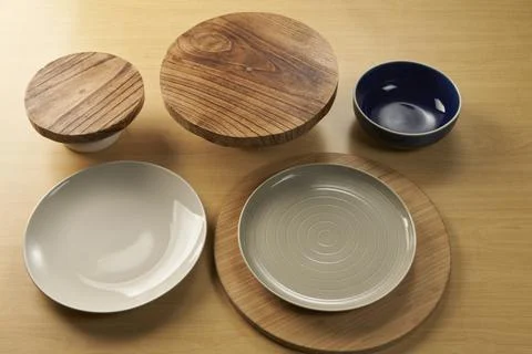 Empty setting preparation Stock Photos