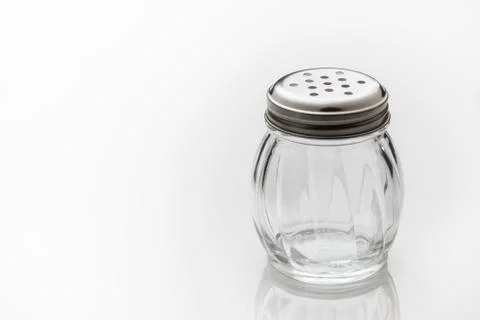 Empty shaker jar for grated cheese or pepper. Stock Photos