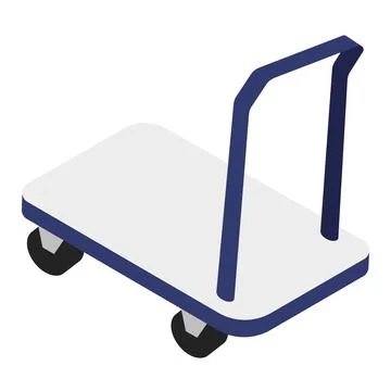 Empty sheet cart. Storage equipment. Stock Illustration
