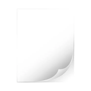 Empty sheet of paper Stock Illustration