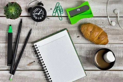 Empty sheet on wood Stock Photos
