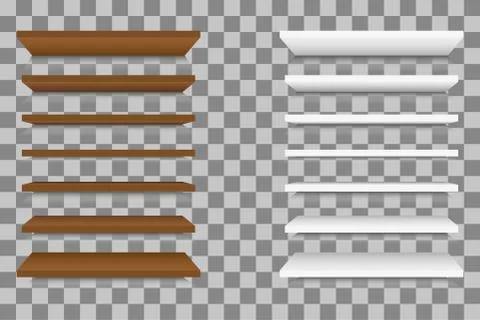 Empty shelf for a box for stands for the store, advertising merchandising. 3D Stock Illustration