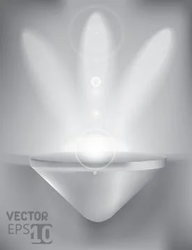 Empty shelf for exhibit Stock Illustration