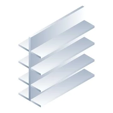 Empty shelf icon, isometric style Stock Illustration