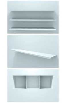 Empty shelf Illustrazione stock