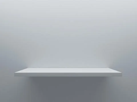 Empty shelf stand on the wall Stock Illustration