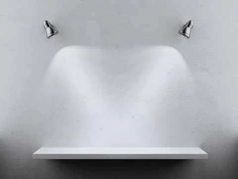 Empty Shelf two spot lights Stock-Illustration