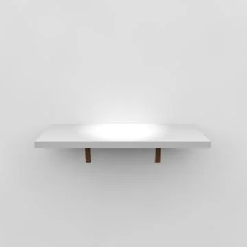 Empty shelf on wall Stock Illustration