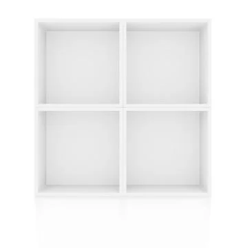 Empty shelves, blank Bookcase library Stock Illustration