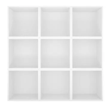 Empty shelves, blank bookcase library Stock Illustration