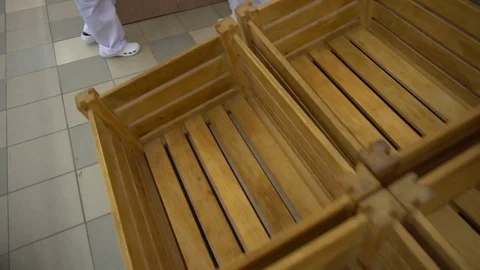 Empty shelves in the store Stock Footage 84567137