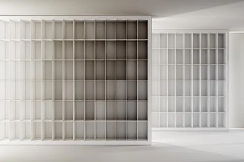 Empty shelves in the store Stock Illustration