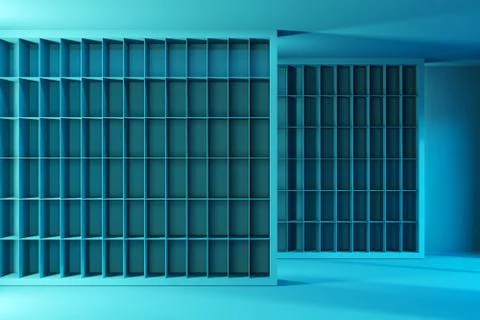 Empty shelves in the store Stock Illustration