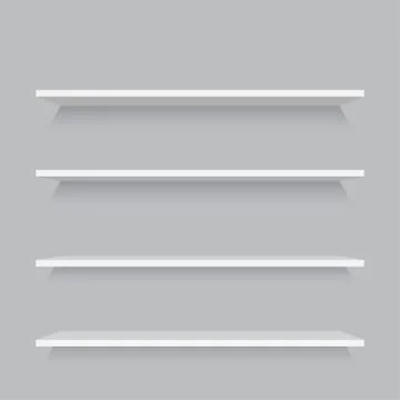 Empty Shelves Template Stock Illustration