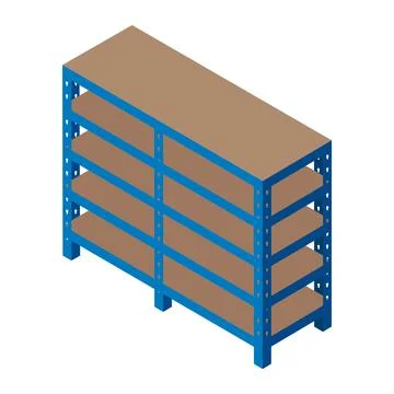 Empty Shelving for Warehouse. Storage equipment vector illustration Stock Illustration