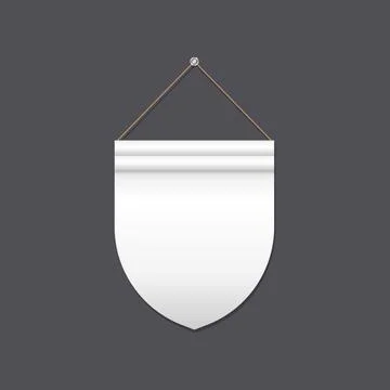 Empty shield shaped flag Stock Illustration