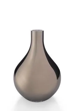 An Empty, Shiny, Silver Bulb Vase Stock Photos