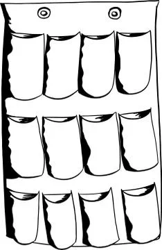 Empty Shoe Organizer Outline Stock Illustration