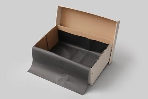 Empty shoebox isolated on white background Stock Photos