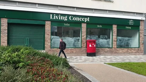 Empty shop Living Concept with To Let sign Stock Footage 234977606