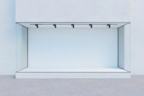 Empty shop showcase, 3d rendering Stock Illustration