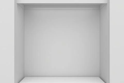 Empty Shop window display. Illustrazione stock