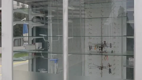 Empty shop in winter in Batumi Stock Footage 227304821