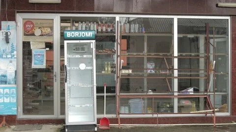 Empty shop in winter in Batumi Stock Footage 227304829