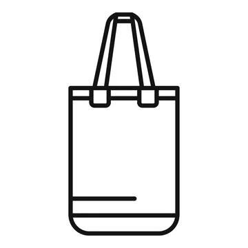 Empty shopping bag with handles, ready for groceries Illustration