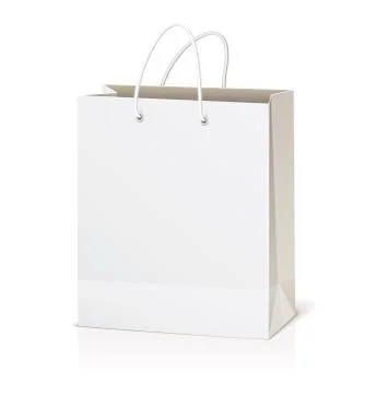 Empty shopping bag isolated on white background Illustrazione stock