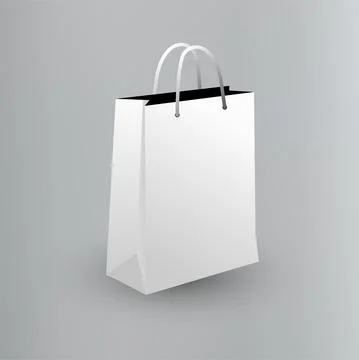 Empty shopping bag mockup. Vector Illustration. Stock Illustration