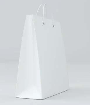 Empty Shopping Bag on studio rendering for advertising and branding. 3d Stock-Illustration