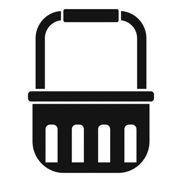 Empty shopping basket with handle for carrying groceries Illustration