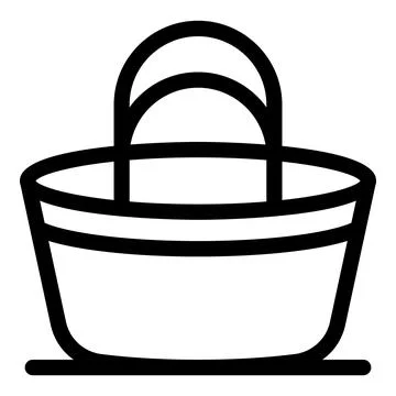 Empty shopping basket with handle, ready for groceries Illustration