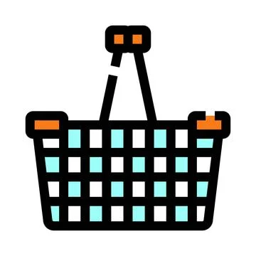 Empty shopping basket icon for online shopping and retail Stock Illustration