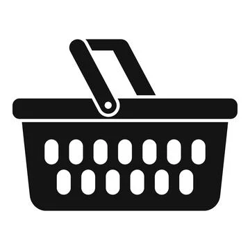 Empty shopping basket icon representing retail commerce Stock Illustration