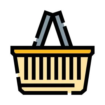 Empty shopping basket icon for retail concept Stock Illustration