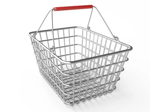 Empty shopping basket Illustrazione stock