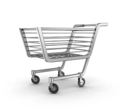 Empty shopping basket, isolated Stock Illustration