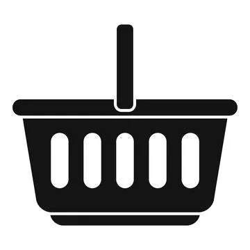 Empty shopping basket with vertical handle, ready for groceries Illustration